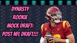 Dynasty Rookie Mock Draft  Post NFL Draft [upl. by Einaled749]