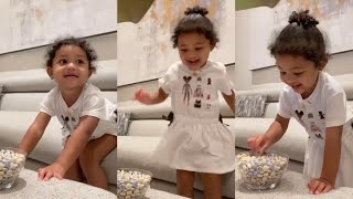 Stormi Webster Doing the Candy Challenge [upl. by Yorztif]