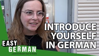 Introduce yourself in German for absolute beginners  Super Easy German 76 [upl. by Reifinnej]