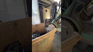 Scrap stainlesssteel tanks getting offloaded at recycling center ♻️ [upl. by Aneele]