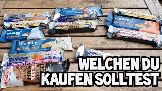 Welcher ist der BESTE Drogeriemarkt Proteinriegel Das GANZE Sortiment vorgestellt [upl. by Anidnamra]