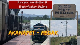 Akanapet to Medak Journey Compilation and Electrification Update by 07787 KCGMDAK passenger [upl. by Ingold263]