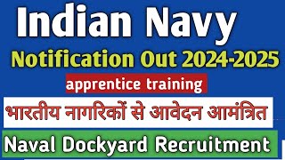 dockyard apprentice  indian navy apprentice registration  central government job new bharti [upl. by Nnylaehs]