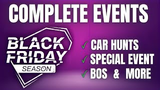 Asphalt Unite Black Friday Season Complete Events List  Car Hunts Special Events BOS amp More [upl. by Loralyn901]