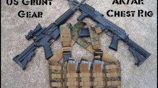 US Grunt Gear AR15  AK47 Chest Rig [upl. by Eizzil]