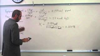 Calculate Vapor Pressure Lowering ∆P and Final Vapor Pressure Using Raoults Law 001 [upl. by Ymereg]