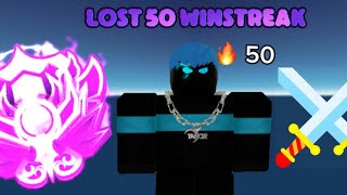 How I Lost My 50 SOLO WINSTREAK IN ROBLOX BEDWARS [upl. by Ynneh]