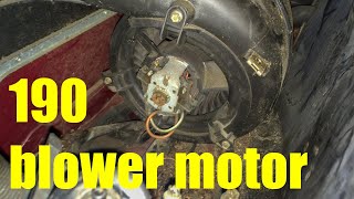 Mercedes 190 w201 Heater fan blower motor replacement [upl. by Selrahcnhoj]