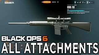 All Attachments of DM10 in Black Ops 6 BETA Gunsmith Showcase [upl. by Agler979]