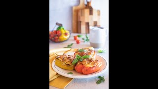 PEPERONI RIPIENI di PATATE PROSCIUTTO e PROVOLA AFFUMICATAnon servono parole😍 Shorts [upl. by Mcginnis]