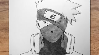 How to Draw Kakashi Hatake  Drawing anime step by step  Drawing for beginners [upl. by Orwin]