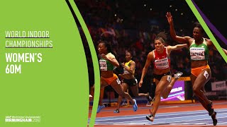 Womens 60m  World Indoor Championships Birmingham 2018 [upl. by Feola]