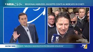 Conte “Oggi Meloni a Washington a prendere ordini da Biden” [upl. by Cindra879]