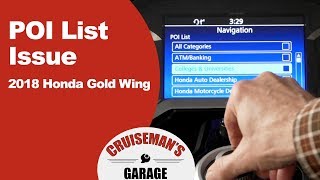 2018 Honda Gold Wing Nav Not Saving POIs [upl. by Drusilla]