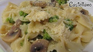 Pasta con Brocoli y Hongos MENU FACIL y ECONOMICO I Lorentix [upl. by Elodea]