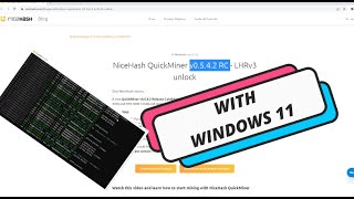 Get NiceHash Quickminer Version 54 RC to work with Windows 11 [upl. by Philina]