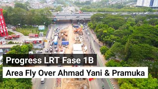 tiang pilar LRT fase 1b area sekitar fly over ahmad yani amp pramuka dalam proses pengecoran pondasi [upl. by Eugenie916]