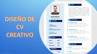 Diseño de CV creativo en Microsoft Word 2022 [upl. by Fariss]