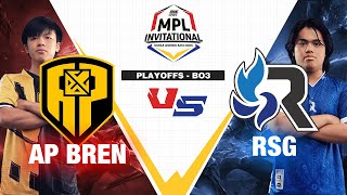 AP BREN vs RSG PH  Game 1  ONE Esports MPL Invitational 2023 Day 3  Playoffs [upl. by Akinoj]