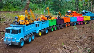 RC TRACTORS MEGA RC TRUCKS RC MACHINES COLLECTION EXCAVATOR LESU ET30H KABOLITE K350200 DIGGER [upl. by Anassor]