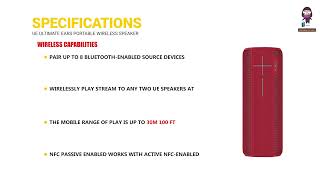 UE MEGABOOM Portable Wireless Speaker Pairing and User Manual [upl. by Minny]