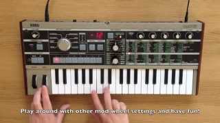 MicroKorg Bass  Mod Wheel Patch  Synthesis Tutorial [upl. by Moreen]