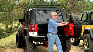 Bestop HighRock 4x4 Tire Carrier Review [upl. by Kablesh622]