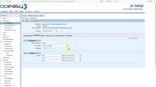 Mitel OpEasy How to Configure an Auto Attendant [upl. by Rehttam]