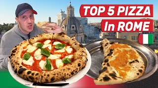 TOP 5 PIZZA Places in ROME  Best Italian Pizza From Rome 🇮🇹 [upl. by Artened]