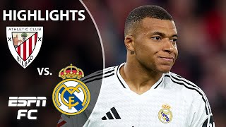 KYLIAN MBAPPE MISSES PENALTY️ 👀 Real Madrid vs Athletic Club  LALIGA Highlights  ESPN FC [upl. by Derward327]