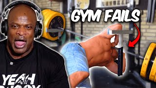 Ronnie Coleman REACTS to Near Death Gym Fails [upl. by Aigroeg3]