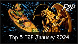 Top 5 Best FREE TO PLAY Decks in January 2024 With Duel Replays YuGiOh Duel Links F2P [upl. by Mikeb]