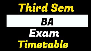 Third Sem BA exam timetable calicutuniversity thirdsemester calicutuniversity [upl. by Alcott812]