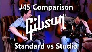 Gibson 2019 J45 vs J45 Studio  TFOA [upl. by Haral657]