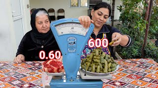 Budget Dinner From 600g of Beef 600 pieces of Dolma in Olive Oil [upl. by Okihcas]