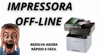 Impressora OFFLINE resolva agora Rapidinho e Fácil 🔥 [upl. by Aihsercal]