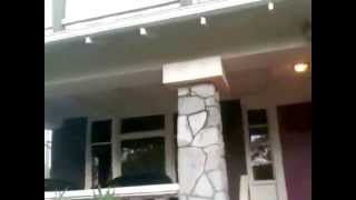 Install Soffit Panels Scribe Cut Plywood to Rough Stone Column Face [upl. by Liddie]