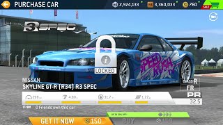 Nissan Skyline GTR R34 R3Spec First Purchase and Race  Real Racing 3 [upl. by Weywadt]