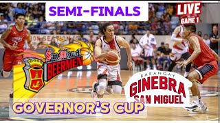 GINEBRA VS SAN MIGUEL BEERMEN GAME 1 LIVE SCORE  GOVERNORS CUP SEMIFINALS [upl. by Tersina]