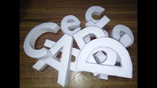 How to make 3d paper letters [upl. by Navlys]