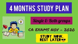 4 MONTHS STUDY PLAN FOR SINGLE AND BOTH GROUPS  CA EXAMS  Bhavanas Online Academy [upl. by Parthen]