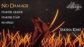 BULLYING YAKSHA KING with starter staff amp armor and no spells  No damage  Black Myth Wukong [upl. by Nerej31]