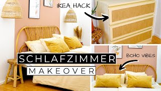 Extreme Schlafzimmer MAKEOVER  Boho Design Wandgestaltung  Schlafraum KOMPLETT umgestalten [upl. by Catrina101]