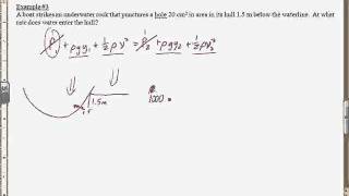 Example Problems with Bernoullis equation 2 [upl. by Ttcos]