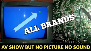 CRT TV av video problem  tv av not working repair [upl. by Zetrok389]