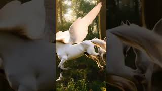 AI video a very beautiful white winged horse [upl. by Negiam]