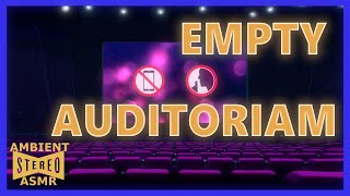 EMPTY MOVIE THEATRE AUDITORIAM  10 Minutes Cinema Ambient Theater Audio HQ Stereo Sound Ambience [upl. by Keppel]