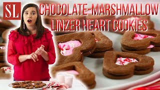 ChocolateMarshmallow Linzer Heart Cookies  Valentine Delights  Souths Best Recipes [upl. by Rea763]