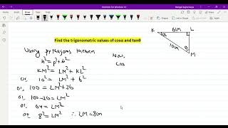 Find the trigonometric values of cosα and tanθ [upl. by Eynttirb]