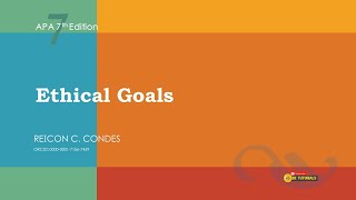 Ethical Goals and Ethics Checklist [upl. by Quartana]